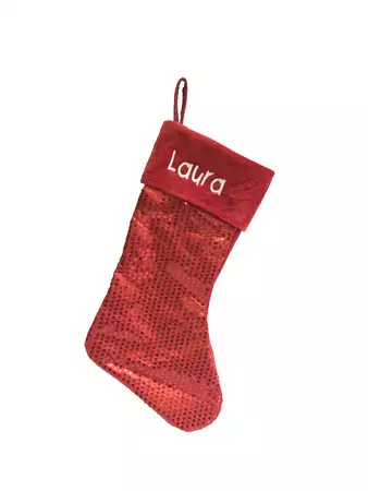 Red Sequin Stocking buy at ThingsEngraved Canada