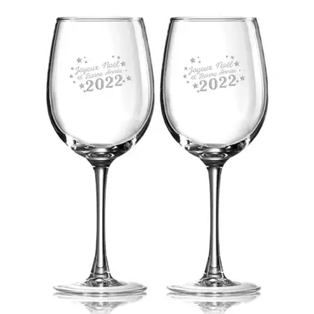 Holiday Wine Glass - Set of 2 buy at ThingsEngraved Canada