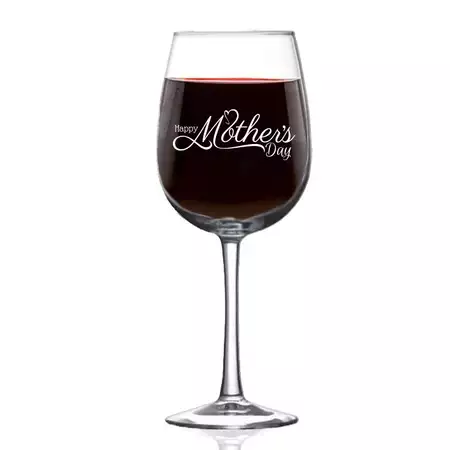 Happy Mother's Day Engraved Red Wine Glass buy at ThingsEngraved Canada