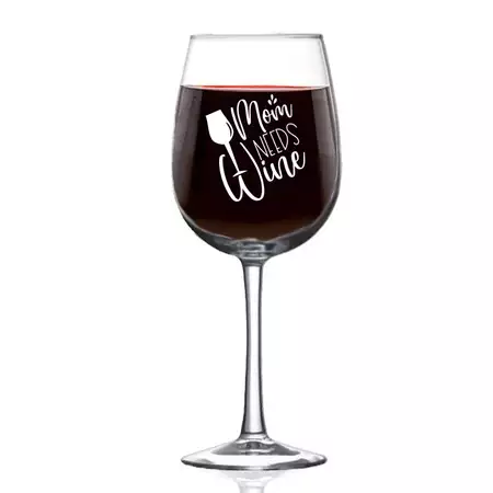 Mom Needs Wine Engraved Red Wine Glass buy at ThingsEngraved Canada