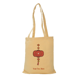 Chinese Lantern Tote Bag with Custom Embroidery buy at ThingsEngraved Canada