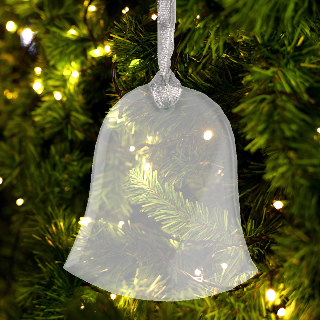Clear Glass Ornament - Bell buy at ThingsEngraved Canada