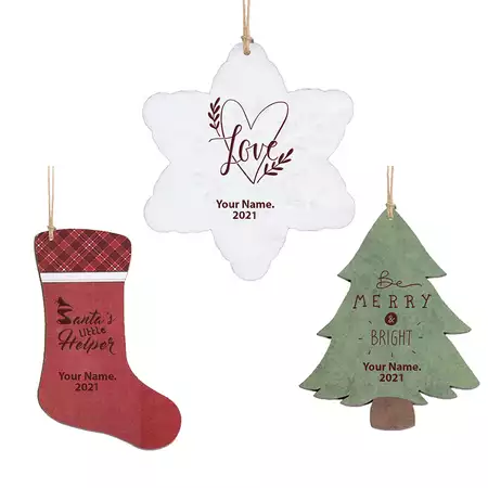 Custom Christmas Ornaments - Set of 3