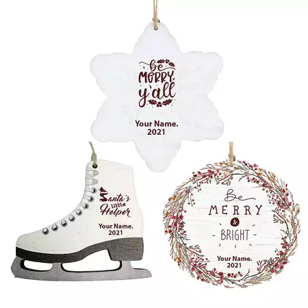 Set of 3 Custom Christmas Ornaments