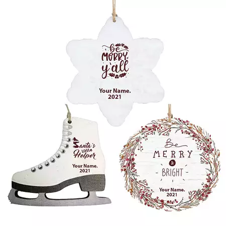 Custom Christmas Ornaments - Set of 3 buy at ThingsEngraved Canada