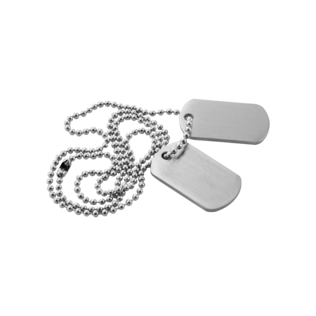 Boys Stainless Steel Dog Tags with Chain