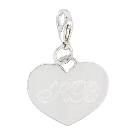 Charm Heart Silver with Engravings