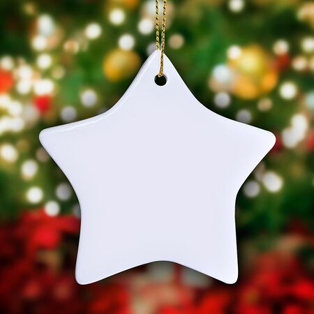 Personalized Ceramic Ornament  - Star Shaped