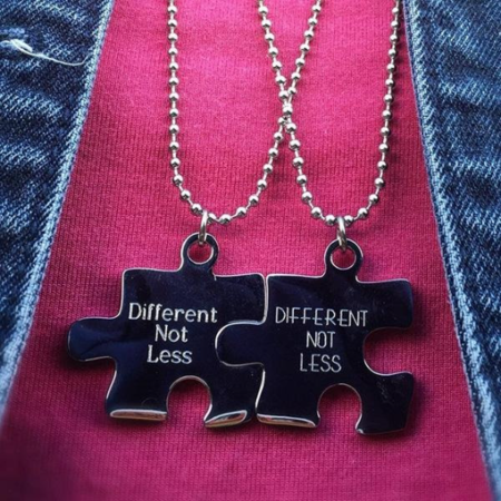 Puzzle Piece Necklace Set of Two