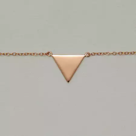 Rose Gold Plated Triangle Necklace
