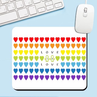 Mouse Pad LGBT Love is Love I buy at ThingsEngraved Canada
