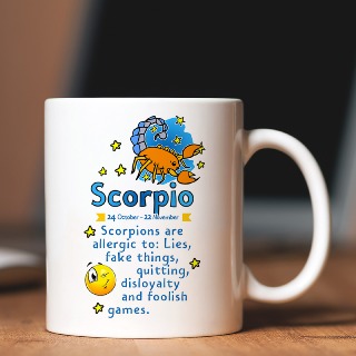 Scorpio Mug with Custom Message