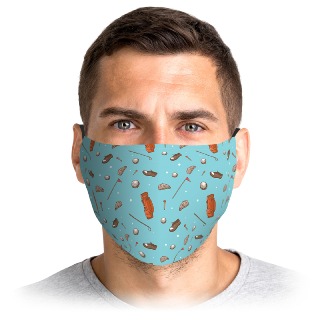 Golf Face Mask for Adults Golf Pattern