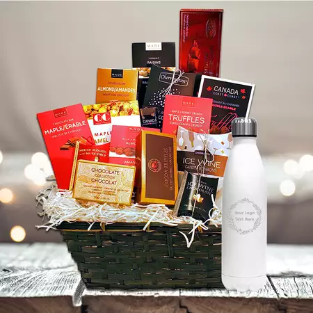 Sweet Basket IV with Custom Water Bottle