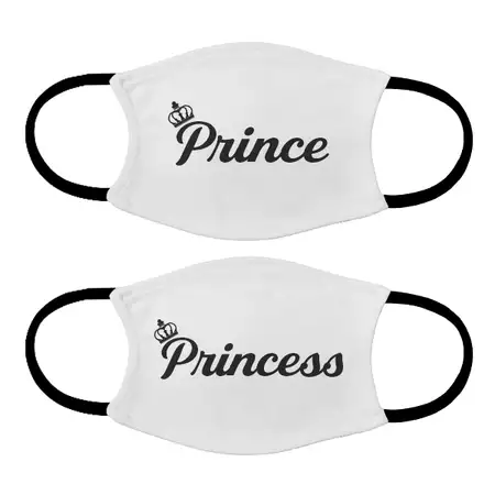 Set of Masks for Couple Prince and Princess