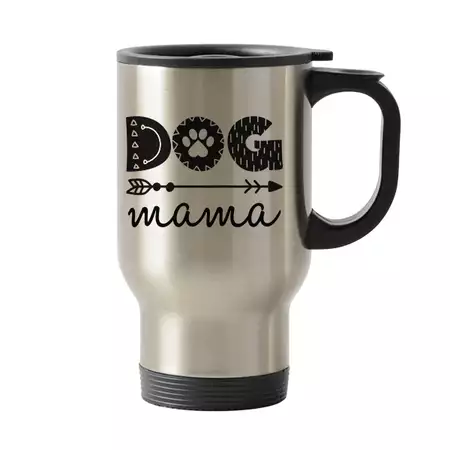 Dog Mama Custom Travel Mug with Personalization Stainless Steel 14oz buy at ThingsEngraved Canada