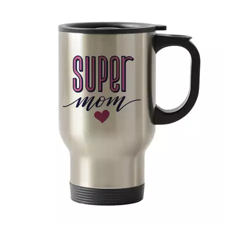 Travel Mug for Super Mom Stainless Steel 16oz buy at ThingsEngraved Canada