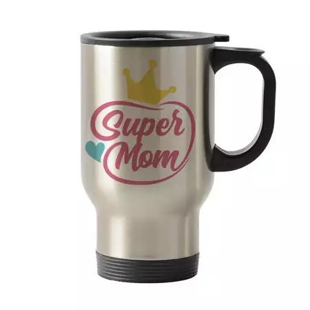 Stainless Steel Super Mom Travel Mug 16oz