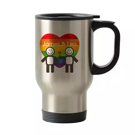 Personalized Stainless Steel Travel Mug 14oz Pride Collection buy at ThingsEngraved Canada
