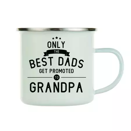 Grandpa Baby Announcement Enamel Mug buy at ThingsEngraved Canada