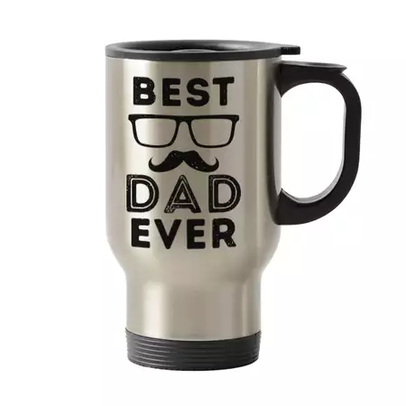 Stainless Steel Travel Mug 16 oz Best Dad Ever buy at ThingsEngraved Canada
