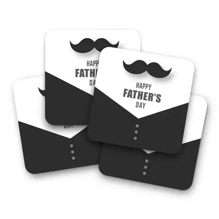 Happy Father's Day Set of Coasters 4pcs