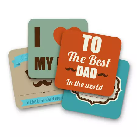 Father's Day Coaster Set of 4 buy at ThingsEngraved Canada