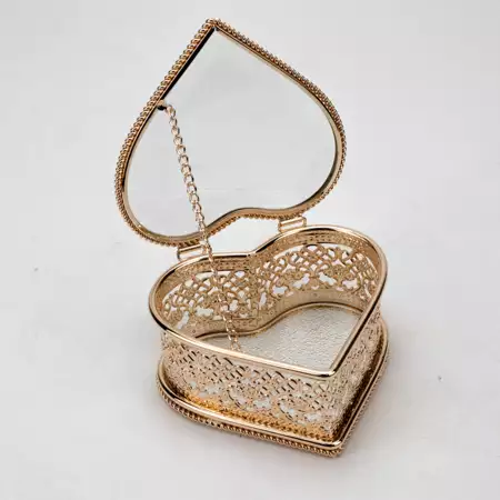 Heart Shape Jewelry Box with Custom Engraving