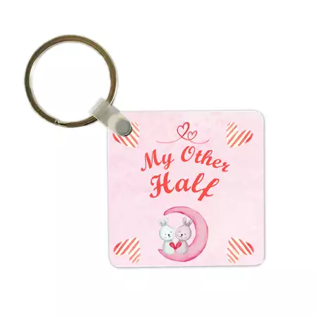 My other half keychain with Custom Photo buy at ThingsEngraved Canada