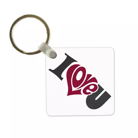 I love you keychain with Custom Photo buy at ThingsEngraved Canada
