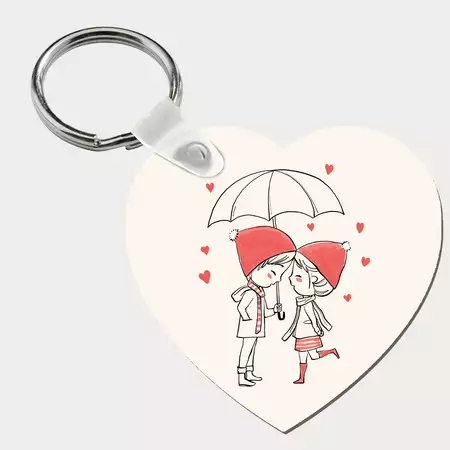 Cute couple keychain with Custom Photo buy at ThingsEngraved Canada