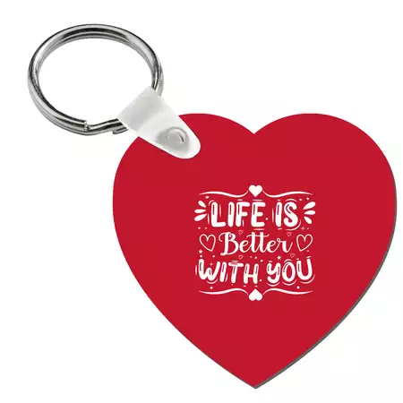 Life is better with you keychain with Custom Photo