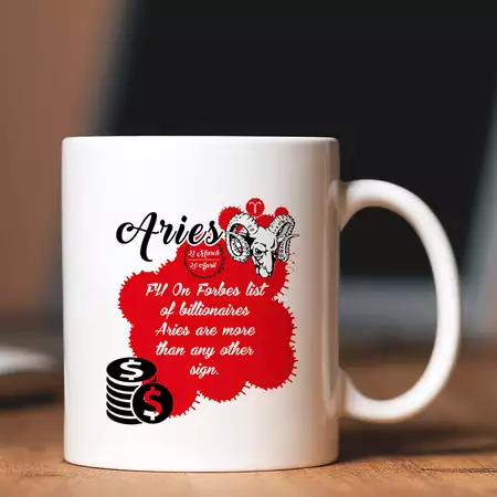 Aries Mug with Custom Message