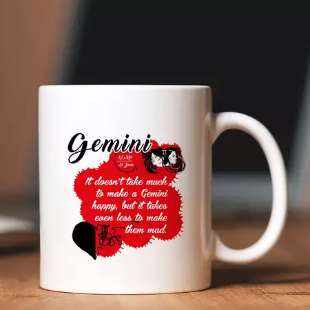 Gemini Mug with Custom Message