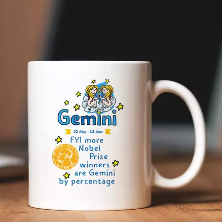 Gemini Mug with Custom Message buy at ThingsEngraved Canada