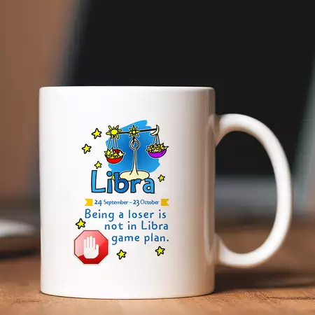 Libra Mug with Custom Message 2
