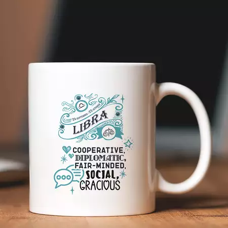 Libra Mug with Custom Message 3