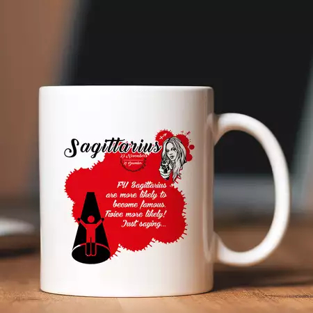 Sagittarius Mug with Custom Message buy at ThingsEngraved Canada