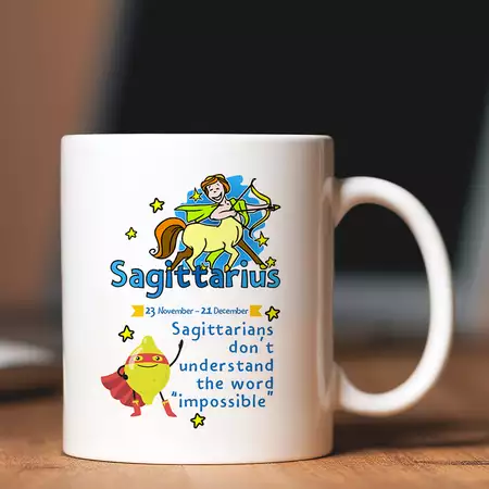 Sagittarius Mug with Custom Message