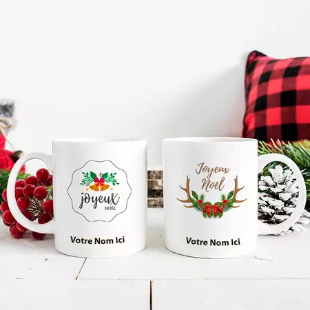 Joyeux Noël Mug Set buy at ThingsEngraved Canada