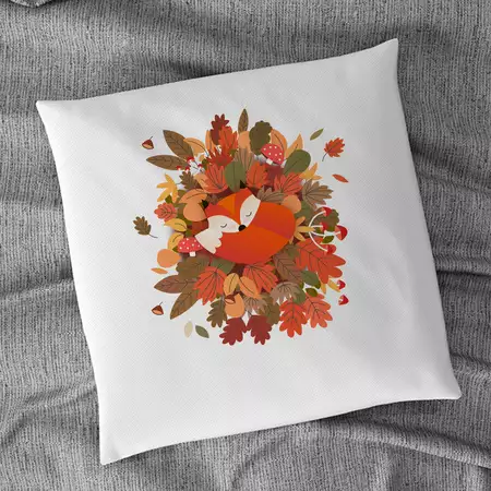 Cute Fox Cushion with Custom Name