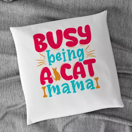 Custom Cat Mama Cushion  Cover 18" x 18" buy at ThingsEngraved Canada