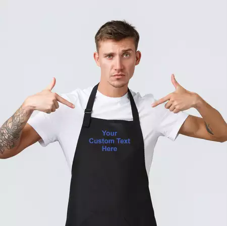 Adult Apron BLACK Polyester 22"x34" with personalization buy at ThingsEngraved Canada