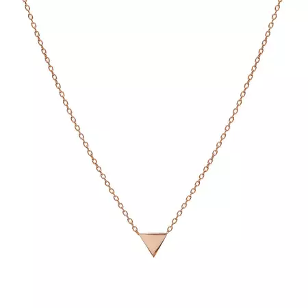 Rose Gold Plated Triangle Necklace buy at ThingsEngraved Canada