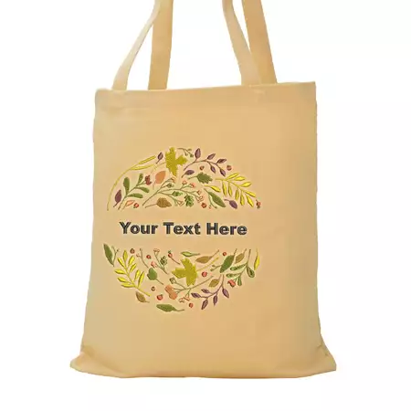 Fall Embroidered Personalized Tote Bag buy at ThingsEngraved Canada