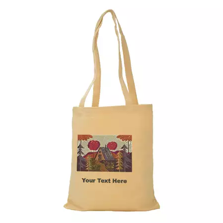 Fall Embroidered Personalized Tote Bag buy at ThingsEngraved Canada
