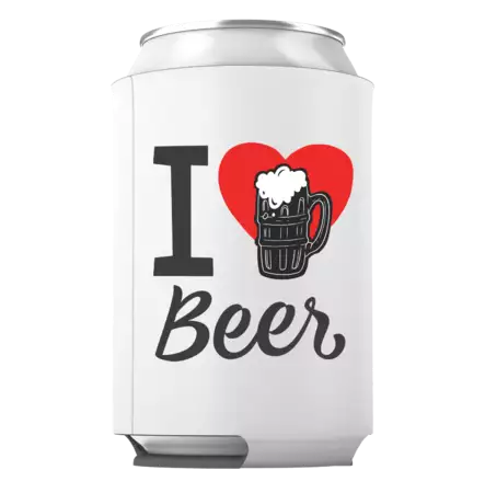 Custom I Love Beer Can Cooler buy at ThingsEngraved Canada