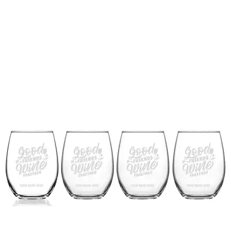 Friendship Stemless Wine Glass - Set of 4