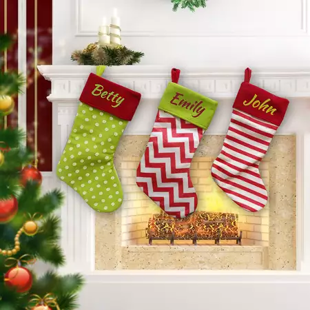 Colorful Christmas Stockings Bloomex VIP buy at ThingsEngraved Canada
