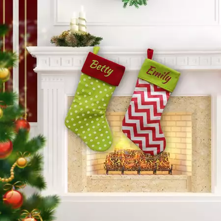 Personalized Christmas Stockings - Pack of 2 - Bloomex VIP